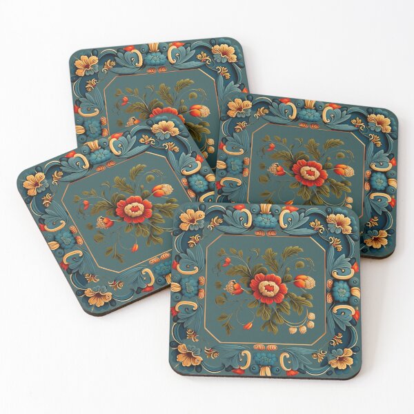 Item preview, Norwegian Blue Telemark Rosemaling designed and sold by bestsalernow.