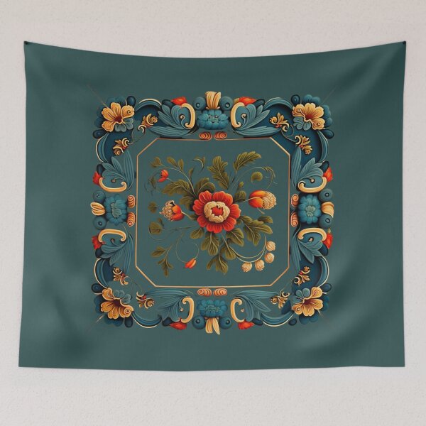 Item preview, Norwegian Blue Telemark Rosemaling designed and sold by bestsalernow.