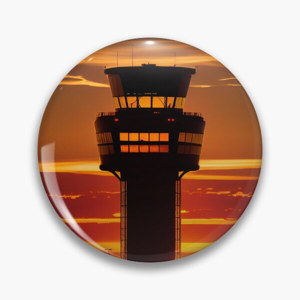 Item preview, Air Traffic Control Tower During Sunset, AI Generated designed and sold by AirbornePrints.