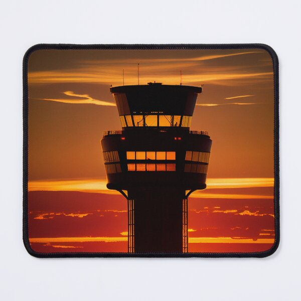 Item preview, Air Traffic Control Tower During Sunset, AI Generated designed and sold by AirbornePrints.
