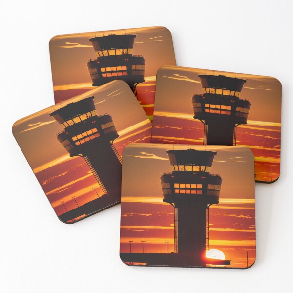 Item preview, Air Traffic Control Tower During Sunset, AI Generated designed and sold by AirbornePrints.