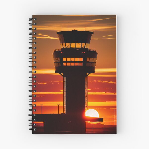 Item preview, Air Traffic Control Tower During Sunset, AI Generated designed and sold by AirbornePrints.