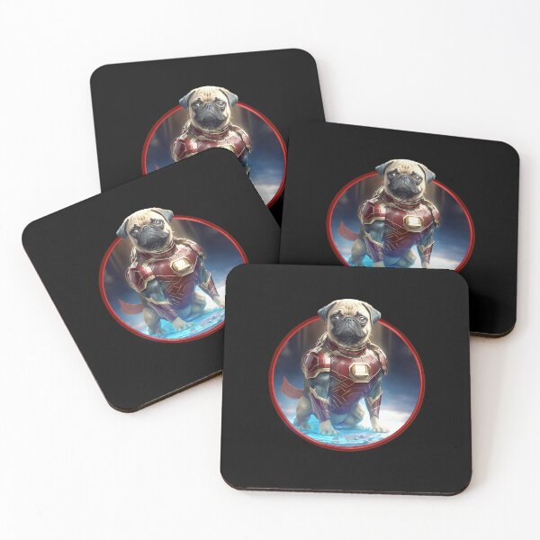 Item preview, Cute pug is Iron Dog Super Hero designed and sold by BrainlabStudios.