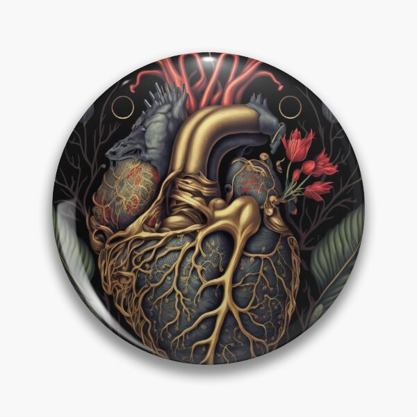 Item preview, anatomical floral heart designed and sold by DrSoed.