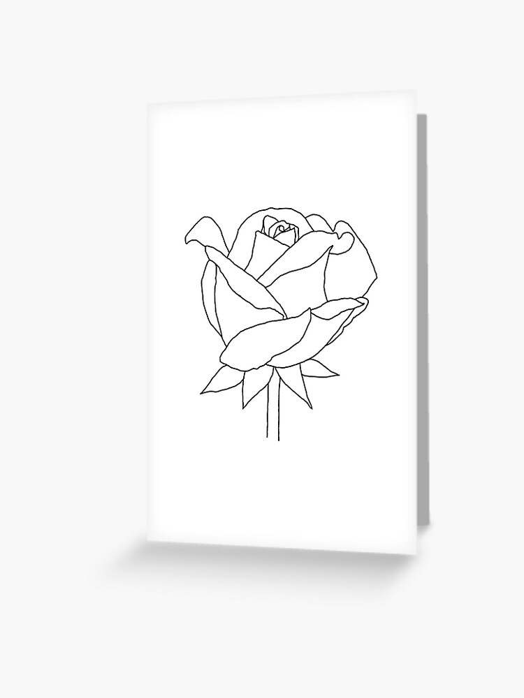 Aesthetic Rose Greeting Card By Bluedakat Redbubble