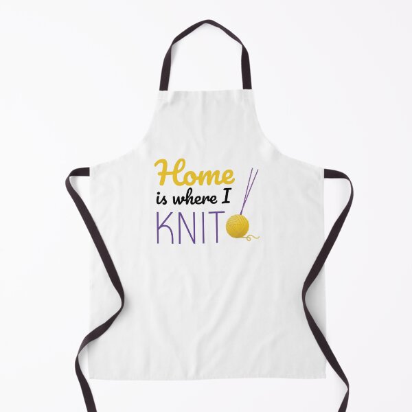 Item preview, Home is where I knit, funny text design for knitters designed and sold by wondertree.