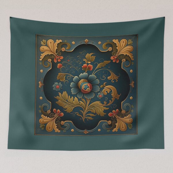 Item preview,  Norwegian Blue Telemark Rosemaling designed and sold by bestsalernow.
