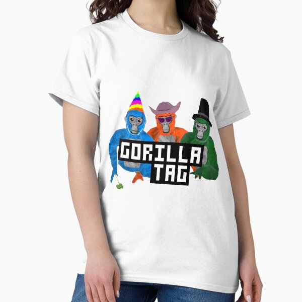 Item preview, Gorilla Tag Gorilla Blue Party Hat Orange Cowboy Green Top Hat Monkey by POLKART   designed and sold by Wezzio1.