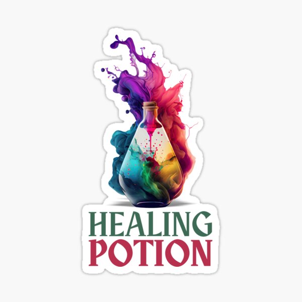 Health Potion sticker — Stubborn Toad