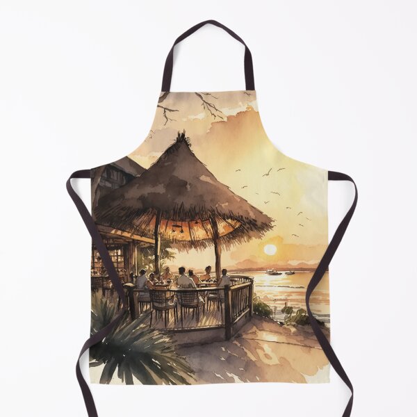 Item preview, Sunset Bliss: A Watercolor Ode to Beachfront Dining designed and sold by DiShepherd.