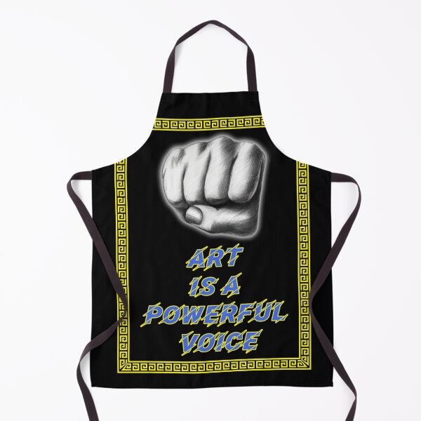 Item preview, 'Art Is a Powerful Voice' Raised Fist Design - Artist Inspirational Quotes designed and sold by Ridiculam Toga.