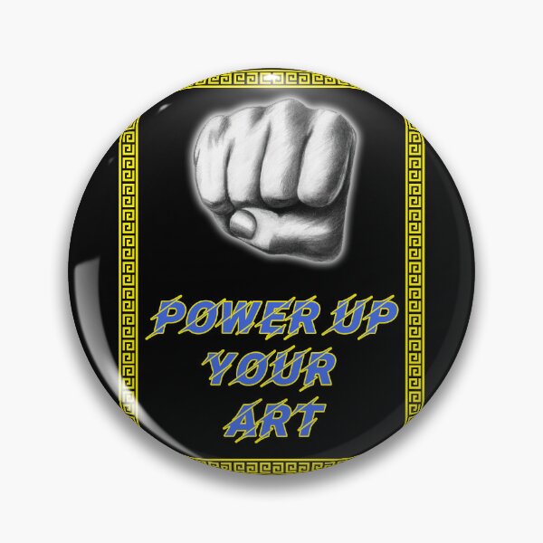 Item preview, 'Power Up Your Art' Raised Fist Design - Artist Inspirational Quotes designed and sold by Ridiculam Toga.