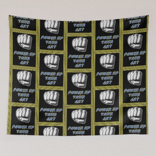 Item preview, 'Power Up Your Art' Raised Fist Design - Artist Inspirational Quotes designed and sold by Ridiculam Toga.