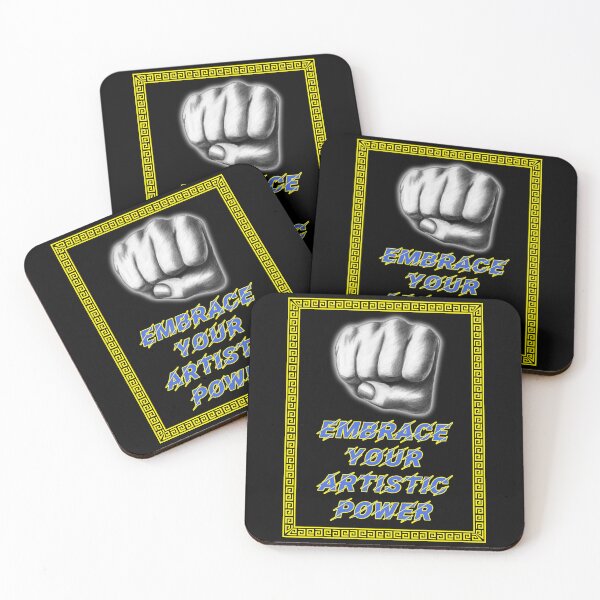 Item preview, 'Embrace Your Artistic Power' Raised Fist Design - Artist Inspirational Quotes designed and sold by Ridiculam Toga.