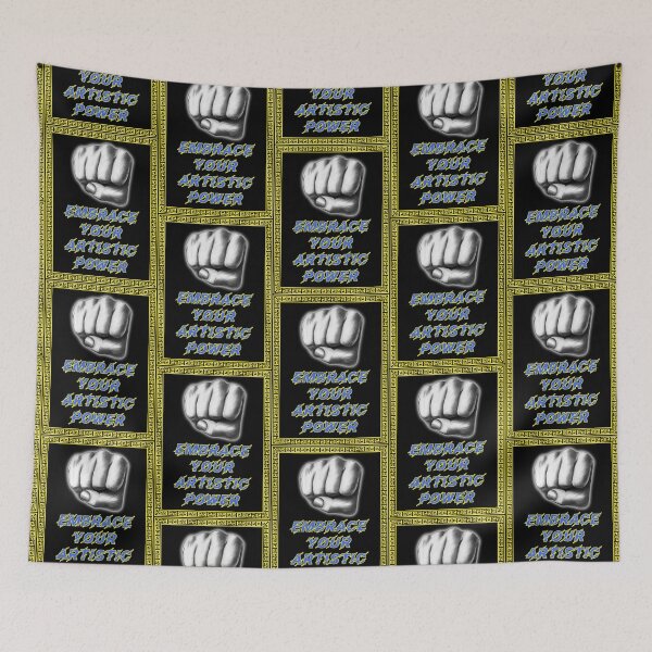 Item preview, 'Embrace Your Artistic Power' Raised Fist Design - Artist Inspirational Quotes designed and sold by Ridiculam Toga.