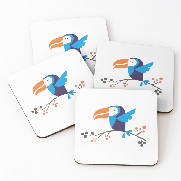Item preview, Blue Bird Pattern - White -  - Seamless bird pattern designed and sold by Agni Designs.