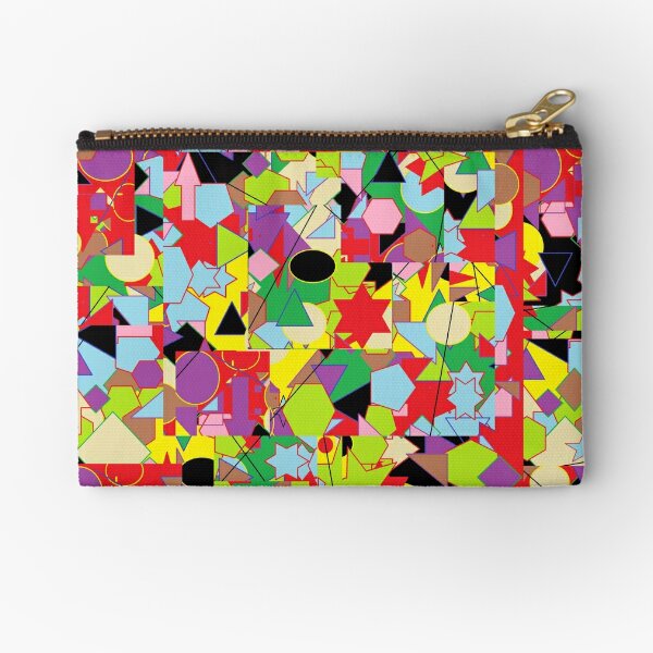 Motley Abstract Pattern Zipper Pouch