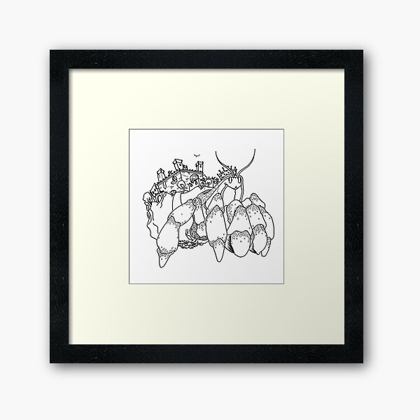Hermit Crab Castle Framed Art Print