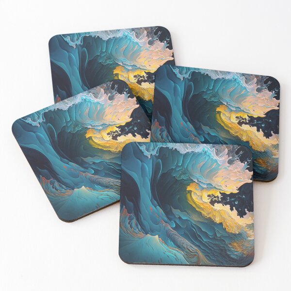 Item preview, TIDAL - Colorful Abstract Wave Art designed and sold by elnixart.