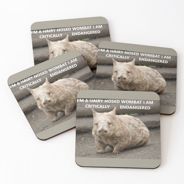 Item preview, Critically endangered Hairy Nosed Wombat designed and sold by ThundRDownunder.