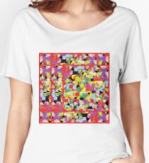 Motley Abstract Pattern Women's Relaxed Fit T-Shirt