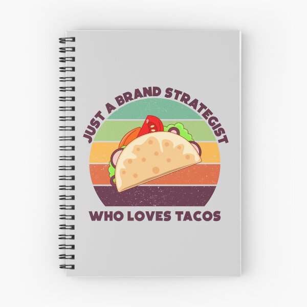 Item preview, Just a brand strategist who loves tacos, dark text, funny tacos lovers, brand strategist job ,brand strategist humor, joke, meme, foodie worker, funny food lover sayings designed and sold by SGS-.