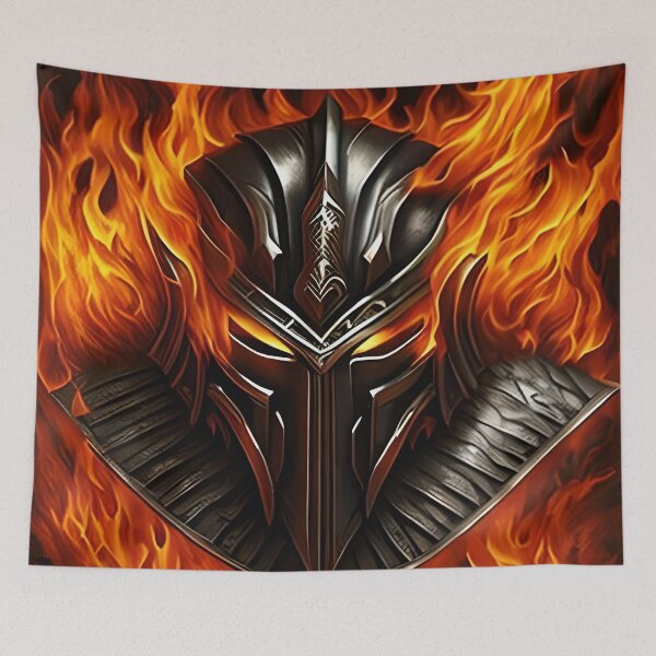 Item preview, Spartan Strong Mask On Fire designed and sold by masphie.