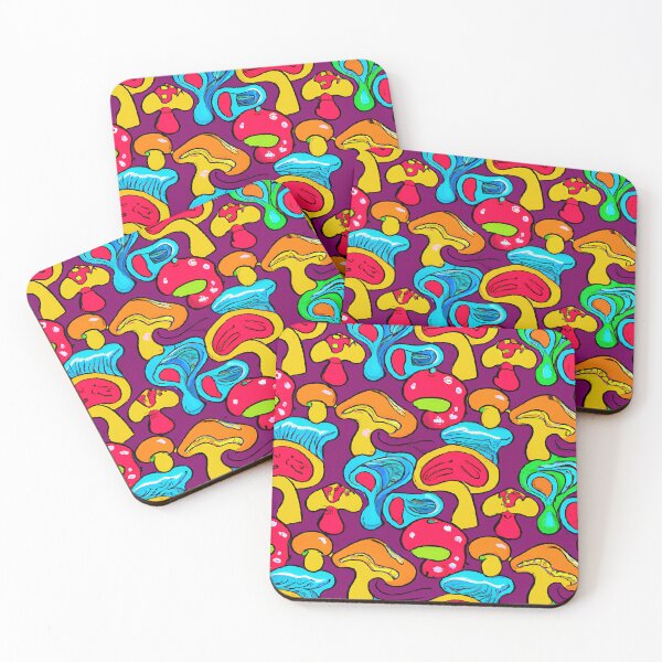 Item preview, Painted colorful psychedelic mushrooms designed and sold by HappyTrippy.