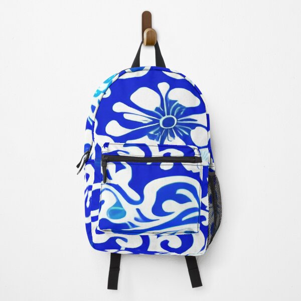 Item preview, Vibrant Blue with Teal Swirls and Twirls Floral Pattern Fresh Design designed and sold by deniselynnimage.