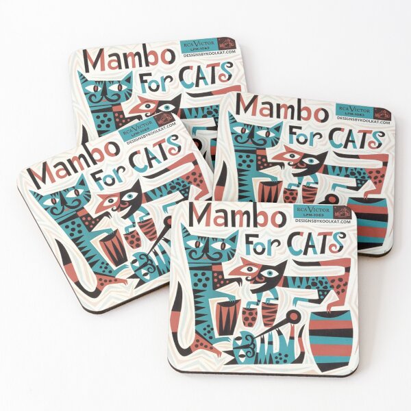 Artikelvorschau, Mambo for Cats Mid Century Schallplattenhülle entworfen und verkauft von Jeanne-clarry.
