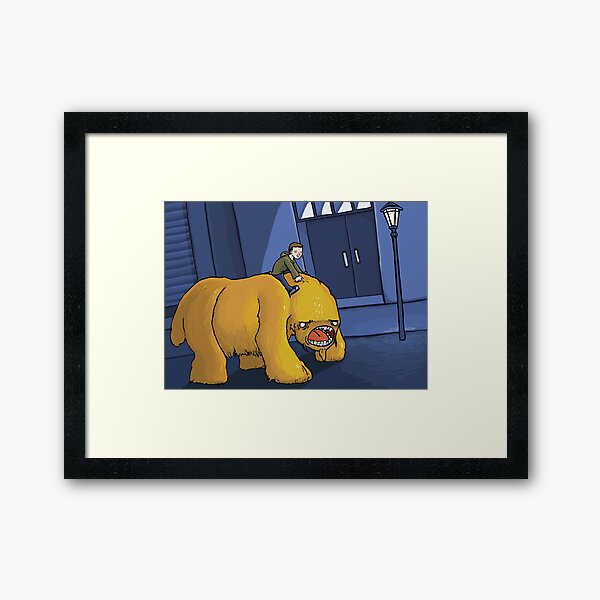 A Boy and His Monster Framed Art Print