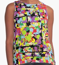 Motley Abstract Pattern Contrast Tank