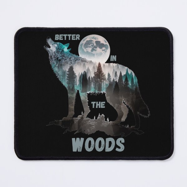 Item preview, Better In The Woods Full Moon Wolf Design, Wolf Spirit Animal designed and sold by barretp27.