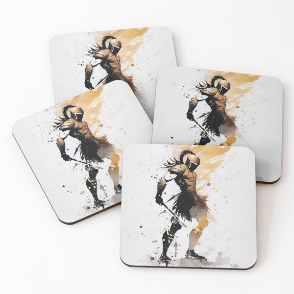 Item preview, Gladiator Watercolor in Black and Gold designed and sold by ShadowAndSlate.