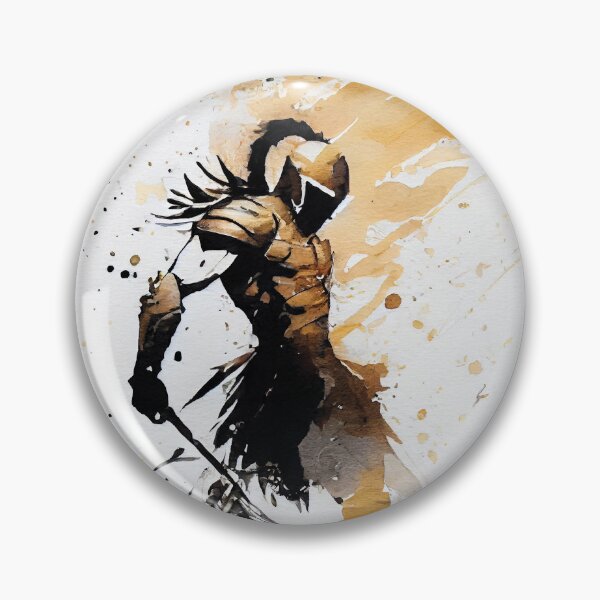 Artikelvorschau, Gladiator Watercolor in Black and Gold entworfen und verkauft von ShadowAndSlate.