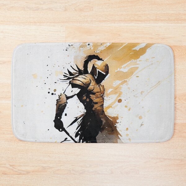 Item preview, Gladiator Watercolor in Black and Gold designed and sold by ShadowAndSlate.