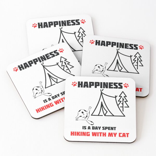 Item preview, HAPPINESS IS A DAY SPENT HIKING WITH MY CAT designed and sold by AdinaNevill.