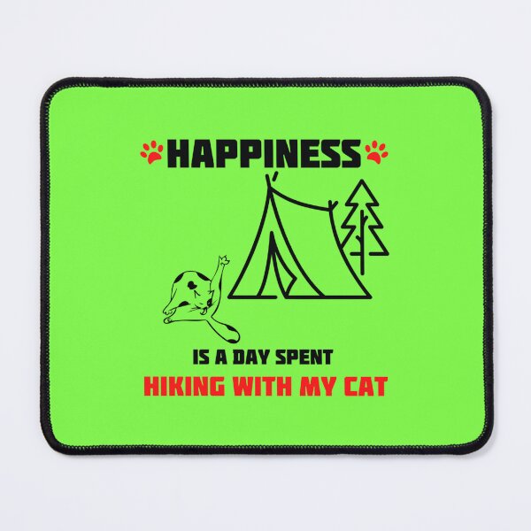 Item preview, HAPPINESS IS A DAY SPENT HIKING WITH MY CAT designed and sold by AdinaNevill.