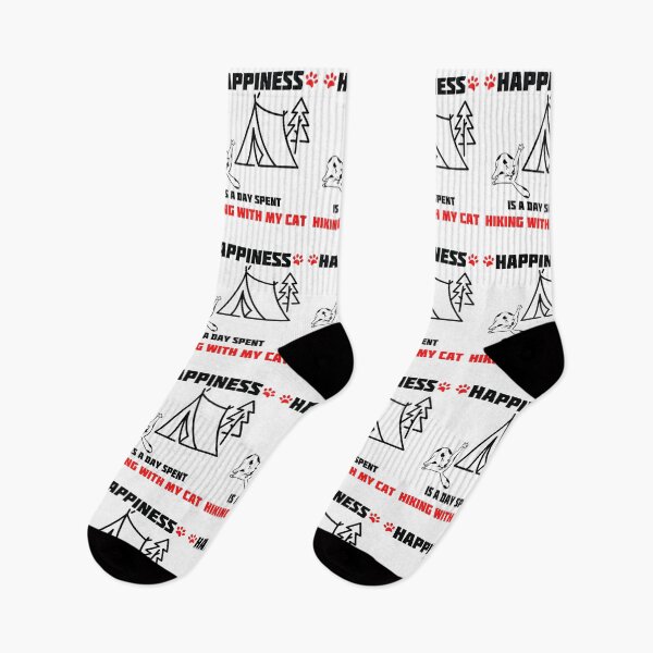 Item preview, HAPPINESS IS A DAY SPENT HIKING WITH MY CAT designed and sold by AdinaNevill.