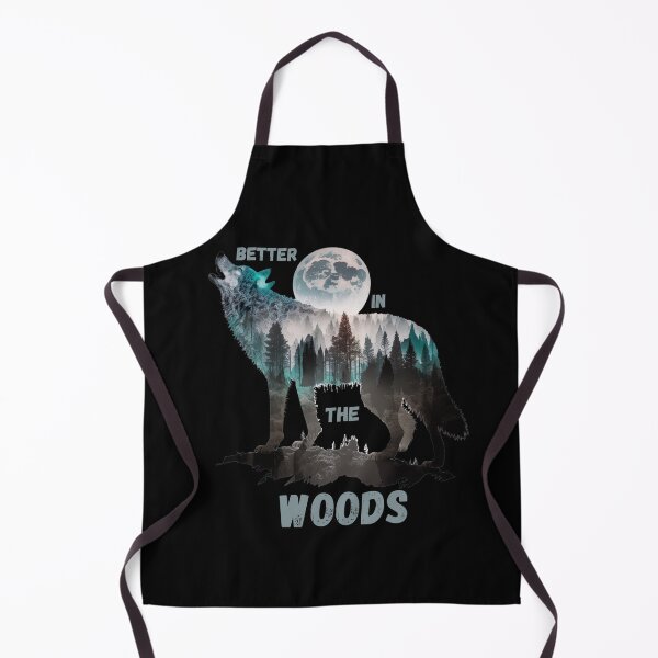 Artikelvorschau, Better In The Woods Full Moon Wolf Design, Wolfsgeisttier entworfen und verkauft von barretp27.