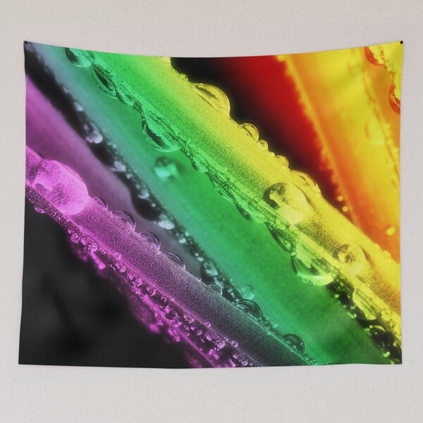 Item preview, Rainbow Water Drops on Leaves designed and sold by NeonAbstracts.