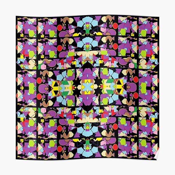 Motley Abstract Pattern Poster