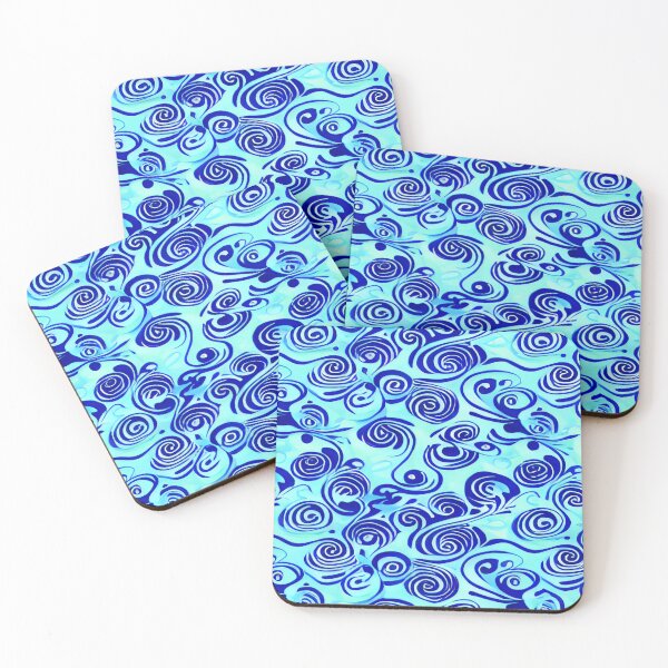 Item preview, Ocean Waves with Twirls Swirling Design designed and sold by deniselynnimage.