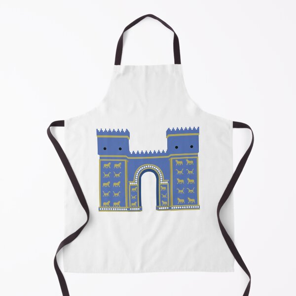 Item preview, Giant Ishtar gate with cyan colour and golden inscriptions. designed and sold by RoselineCrafty.