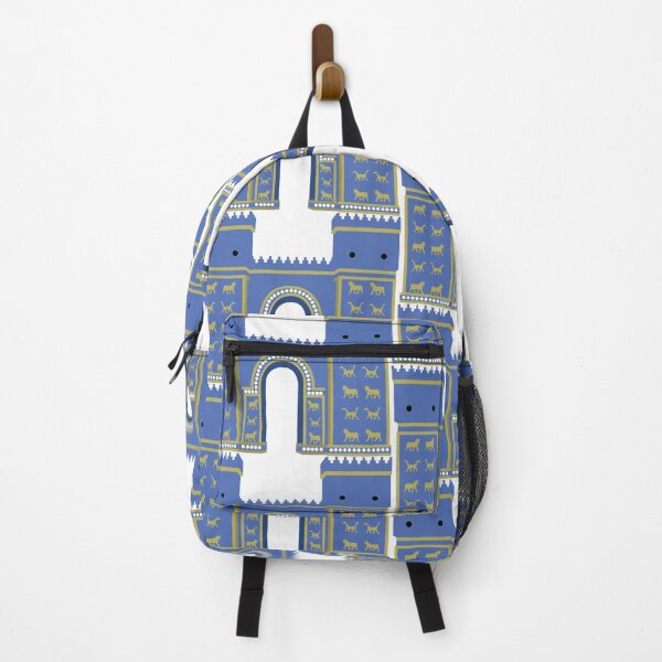 Item preview, Giant Ishtar gate with cyan colour and golden inscriptions. designed and sold by RoselineCrafty.