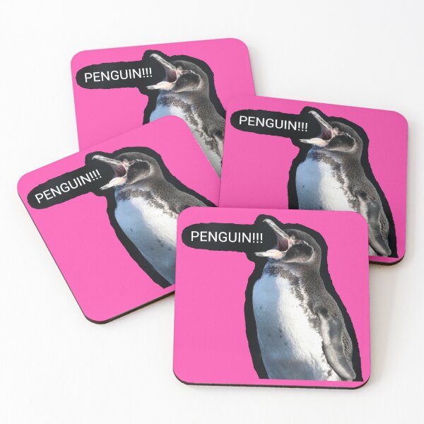 Artikelvorschau, Galapagos Penguin sees a Penguin (Fuchsia #FC46AA background) entworfen und verkauft von SBPenguins.