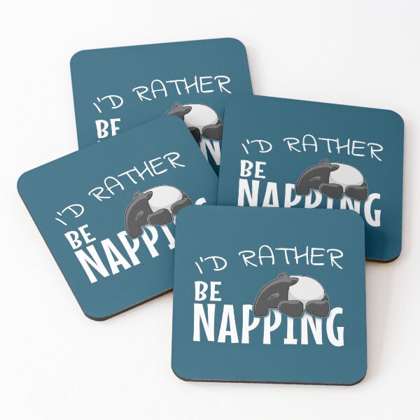 Item preview, I'd Rather Be Napping Chilling Sleepy Kawaii Tapir designed and sold by Skizzenmonster.