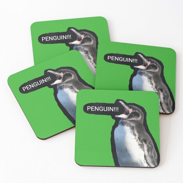 Artikelvorschau, Galapagos Penguin sees a Penguin (Bright Green #35B02C background) entworfen und verkauft von SBPenguins.