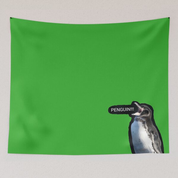 Artikelvorschau, Galapagos Penguin sees a Penguin (Bright Green #35B02C background) entworfen und verkauft von SBPenguins.