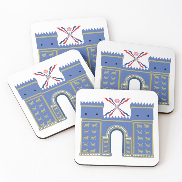 Item preview, Giant Ishtar Gate with Assyrian flag. designed and sold by RoselineCrafty.